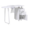 4FT Professional Manicure Table Salon Nail Station Mobile w/ Nail Dust Collector