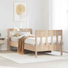 Bed Frame with Headboard 100x200 Solid Wood Pine Q0N6