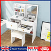 Dressing Makeup Set Bedroom Nenlgjbo Mirror with Stool Table Desk Vanity drawers