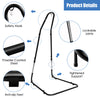 Adjustable Hammock Chair Stand Solid Steel Curved Stand Hanging Chair Rack Black
