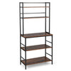 5-Tier Kitchen Storage Display Stand Microwave Oven Stand Bakers Rack with Hutch