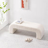Upholstered Bedroom Bench Window Seat Large Teddy Velvet Ottoman Hallway Stools