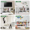 Storage Cube Wooden Bookcase 2 Tier Open Display Shelf Toy Storage Cabinet