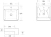 White Semi Recessed Bathroom Basin Ceramic Countertop Sink Rectangle Washbasin