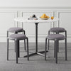 Set of 6 Sherpa Fleece Stools Kitchen Dining Chairs Living Room Stools Sets Grey