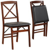 Set of 2 Folding Chair Padded Kitchen Dining Seat Portable Upholstered High Back