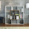Leef Decorative Bookcase White/Walnut