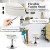 360° Accent Storage Ottoman Swivel Makeup Chair Upholstered Footrest White