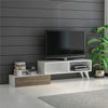 Stylish TV Stand - White & Wallnut