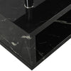 Miami High Gloss S Shape TV Stand In Milano Marble Effect