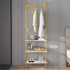 Industrial Pipe Clothes Rack Wall Rod Hanging Rail Open Wardrobe W/ Shelf