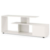 3-Tier Media Console Table TV Stand for TVs up to 55”-White