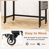 Mobile Computer Desk 120cm Home Office Desk w/ Storage Bag & 2 Headphone Hooks