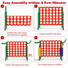 Giant 4 in a Row Game Jumbo Connect 4 Games w/42 Rings Basketball Hoop-Green