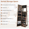 Free-standing Jewelry Armoire Lockable Jewelry Storage Organizer Jewelry Cabinet