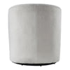 Upholstered Boucle Accent Tub Armchair Swivel Wing Back Single Sofa Chair, White