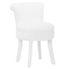 Bedroom Fluffy Plush Side Chair White Shaggy Makeup Seat Stool Dressing Table uk
