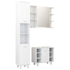 3 Piece Bathroom Furniture Set White Chipboard G0D8