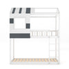 2-IN-1 CABIN BED SOLID WOOD BUNK BEDS HOUSE DESIGN KIDS SLEEP STATION 3FT SINGLE