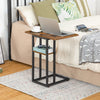 C Shaped Side Table Foldable Coffee Table Bedside Table 39 x 26 x 64 cm