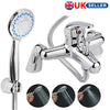 Luxury Bathroom Sink Bath Filler Tap Shower Mixer Taps Chrome with Hand Held Set