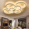 LED Ceiling Light 3/5/6/8 Rings Chandelier Lamp Living Room Bedroom Pendant Lamp