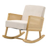 WoodFrame Rocking Chair Swing Recliner Rocker Armchair Baby Rocking Nursery Seat