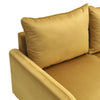 Modern Velvet Couch 2 Seater Sofa Padded Settee Loveseat w/Cushions Wooden Legs