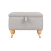 Rectangle Fabric Ottoman Storage Chest Padded Footstool Pouffe Chair Bench Trunk
