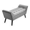 Velvet Upholstered Bed End Bench Sofa Ottoman Hallway Window Seat Black Legs