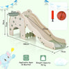 4-in-1 Kids Indoor Slide Playset Folding Children Climber & Slide Toy Set