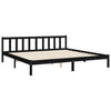 Bed Frame with Headboard Black 200x200 Solid Wood W0M1