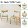 Bonnie Oak and Veneer Wooden Scandi Dining Chair with Rope Seat Set of 2 Klismos