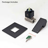 Concealed Shower Mixer Valve Tap Square Black Bathroom Shower Head Valve Set