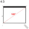 72-120Inch Electric Motorised Projector Screen Home Cinema 4:3 Remote HD TV