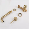 Bathroom Brass Basin Mixer Taps Swivel Spout Sink Faucet Brushed Gold,MetalGun