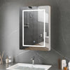 LED Bathroom Mirror Cabinet with Lights Touch Switch 3 Colors LED with Storage