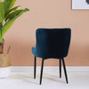 2/4/6 Pcs Dining Chairs Set Velvet Padded Seat Metal Legs Kitchen Armchair Home