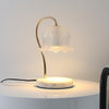 White Elegant Table Lamp Frosted Glass Lampshade Bedside Desk Fairy Night Light