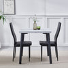 Small Space 3Pcs Square Dining Table+ 2 Dining Chair Set Dining Room Set Wooden