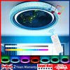 Ceiling Fan with Lighting RGB LED Light Adjustable Wind Speed Remote Control Nse