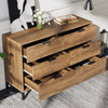 Modern Sideboard Cabinet 6 Drawers Chest of Drawers for Home Storage Dark Oak