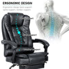Massage Office Chair Gaming Computer Desk Swivel Recliner Chair Leather Footrest