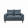 2 Seater faux leather/Linen Fabric Love Seat Sofa Armchair with Footstool Couch