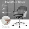 Home Office Leisure Chair Adjustable Swivel Dutch Velvet Task Chairs-Grey