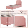 Kids Velvet Single Bed 90x190cm with Hydraulic Storage for Small Bedrooms, Pink