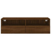 TV Wall Cabinet Brown Oak 100x30x30 cm Engineered Wood