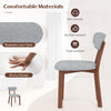 2 Pcs Dining Chairs Set Upholstered Mid-Back Chairs Armless Side Chairs