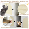 Modern Pet Cabinet Indoor Wooden Kitten House End Side Table-White