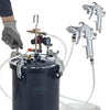 Spray Paint Pressure Pot Tank 10L/2.5gal 1.5mm+4.0mm Nozzles Dual SprayGun